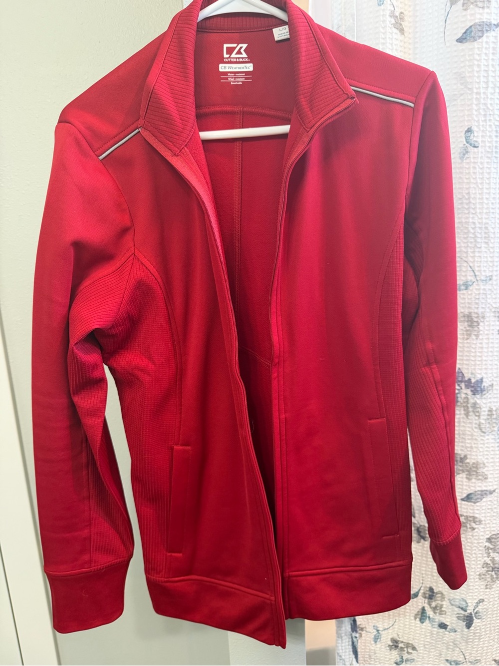 Cutter & Buck Women’s Red Full-Zip Bomber Jacket